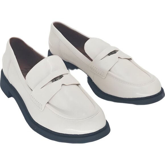 Zodiac Women's Tailored Penny Loafers Bone White Patent Leather 8M - Picture 4 of 6